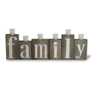 FAMILY BLOCK LETTERS Flower Bouquet