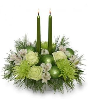 Glowing Green Arrangement Flower Bouquet