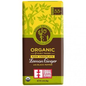 Organic Dark Chocolate Lemon Ginger Black Pepper (55% Cacao) Flower Bouquet