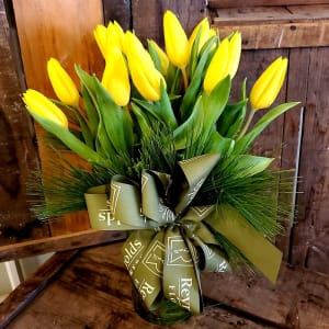 15 Stem Yellow Tulip Bouquet Flower Bouquet