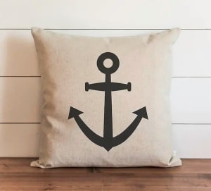 Anchor Inspirational Decor Pillow Flower Bouquet