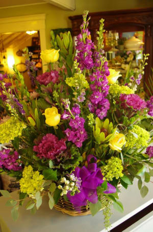 Lush in Purple and Green Flower Bouquet