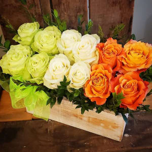 Irish Flag Dozen Rose Box Bouquet Flower Bouquet