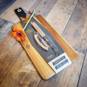 Gentlemen's Hardware, Cheese and Wine Serving Set Flower Bouquet