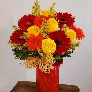 Best Wishes Rose and Gerbera Bouquet Flower Bouquet