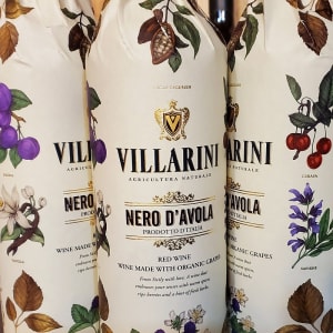 VILLARINI Nero D'Avola, Organic Red, Sicily Flower Bouquet