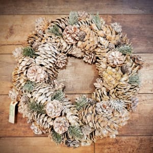 Pine Cone Wreath, Large Flower Bouquet