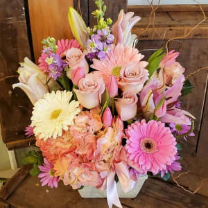 Mademoiselle's Garden in Classical Urn Flower Bouquet