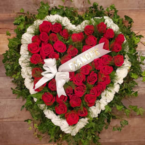 Ivy Rose Heart (4-dozen red roses) Flower Bouquet