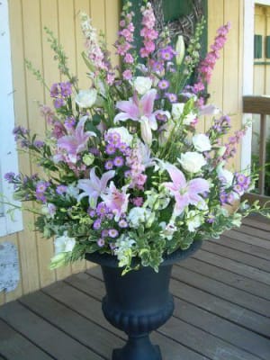Lavender Urn Flower Bouquet