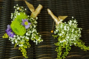 Groom and Best Man, Wildflower Boutoneirres Flower Bouquet