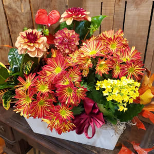 Style Elements Dish Garden, Autumn Flower Bouquet