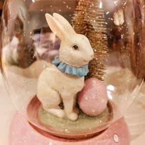 Bunny in Glass Egg Flower Bouquet