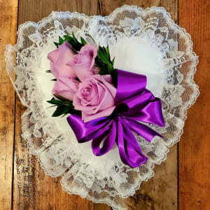 Satin Heart, Lavender Flower Bouquet