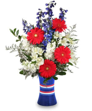 RED, WHITE & BEAUTIFUL BOUQUET Flower Bouquet