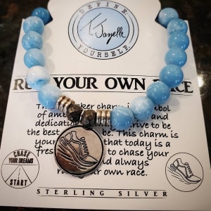 T.Jazelle 'Run Your Own Race' Bracelet, strl.silver+semprc.stone Flower Bouquet