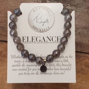 T.Jazelle 'Elegance' Bracelet with Hematite Stones Flower Bouquet