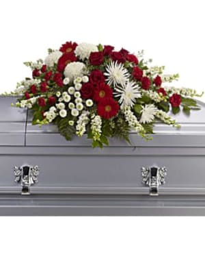 Strength and Wisdom Casket Spray Flower Bouquet