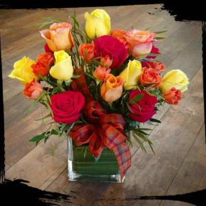 Autumn Rose Cube Bouquet Flower Bouquet