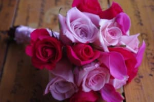 Watermellon bridal Flower Bouquet