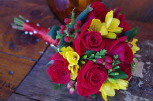 Autumnal Bride's Maid Flower Bouquet