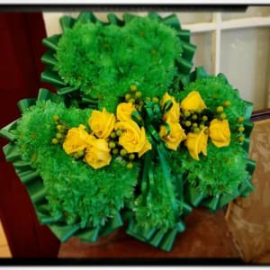 Irish Shamrock with Hypericum Flower Bouquet