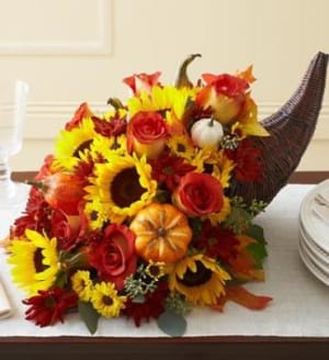 BOUNTIFUL CORNUCOPIA Flower Bouquet