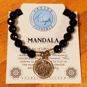 T.Jazelle Mandala Bracelet  with Onyx Flower Bouquet