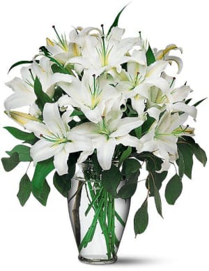 Perfect White Lilies Flower Bouquet