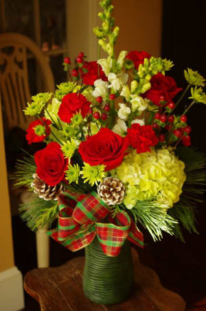 Berry Merry Vase Flower Bouquet