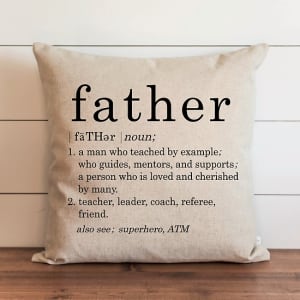 Father Definition Inspirational Decor Pillow Flower Bouquet