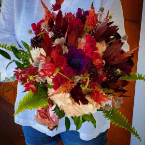 Burgundy and Blush 'Wildflower' Bridal Flower Bouquet