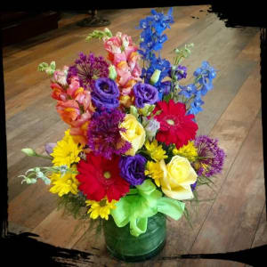 Rainbow Cylinder Flower Bouquet