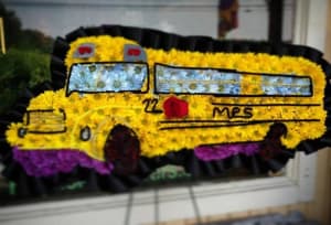 School Bus, Long Flower Bouquet