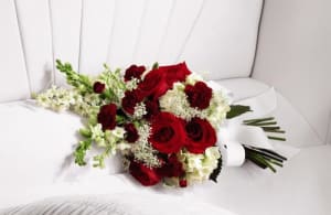 Forever in Our Hearts Casket Adornment Flower Bouquet