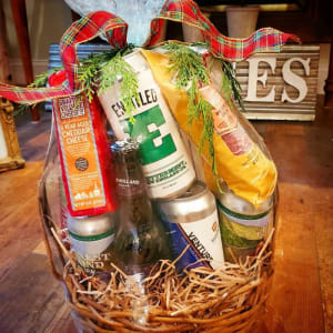 Christmas for Him Medium Craft Beer Basket Flower Bouquet