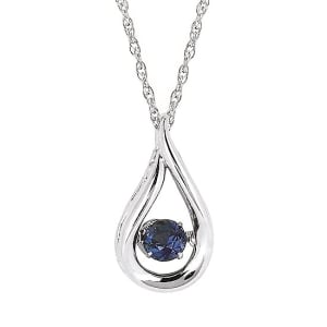 Sapphire Birthstone (September) in Sterling Silver Teardrop Flower Bouquet