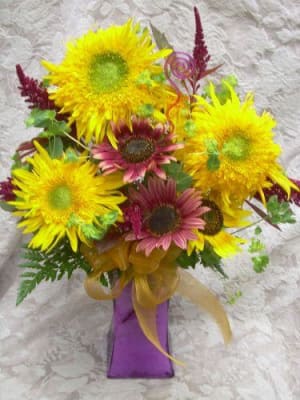 Sunflower Garden Vase Flower Bouquet