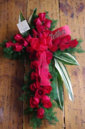 Red rose cross Flower Bouquet