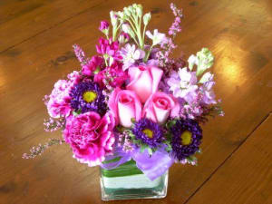 Orchid-toned Cube Flower Bouquet