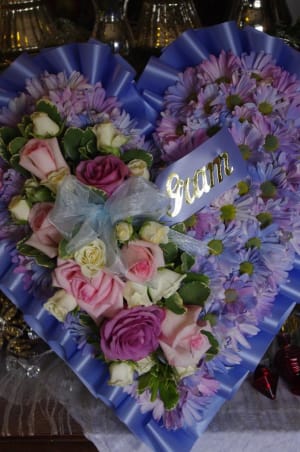 Medium Pastel Heart Flower Bouquet