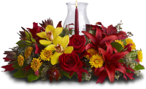 Glow of Gratitude Centerpiece Flower Bouquet