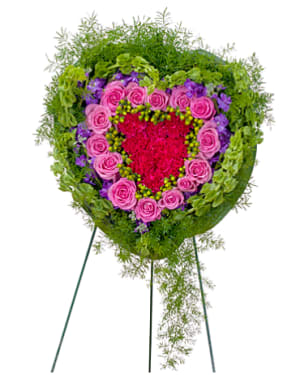 Forever Cherished Heart Flower Bouquet