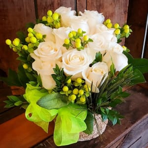 Winter Roses (white) Flower Bouquet