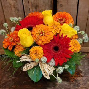 Sunset Thistle Flower Bouquet