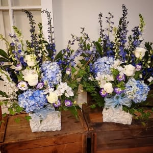 Ivy Blue Flower Bouquet