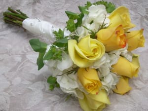 Bride's Maid, yellow and white Flower Bouquet