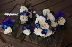 Peacock & Indigo Flower Bouquet