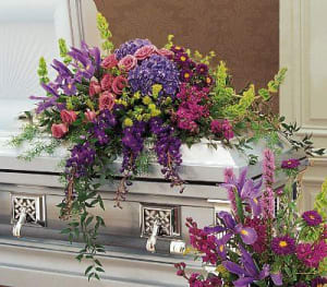 Graceful Tribute Casket Spray Flower Bouquet