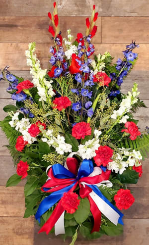 Patriotic Spirit Spray Flower Bouquet